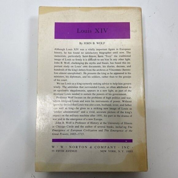 Louis XIV by John B. Wolf (1968, Norton, Paperback) First Edition - Picture 7 of 12